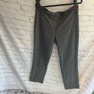 Hilary Radley Women’s Black White Micro Houndstooth Pull On Stretch Pants Sz XXL